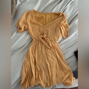 Abercrombie Yellow Button-Down Dress